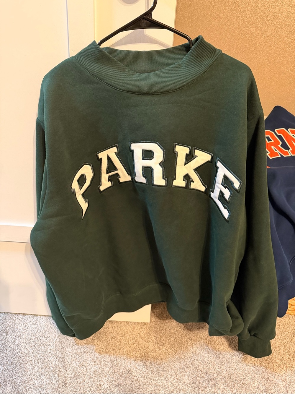 Parke - green fleece Mockneck